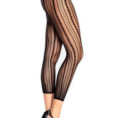 Lady's The Moulin Rouge Fashion Designed Fishnets Capri Fashion Tights